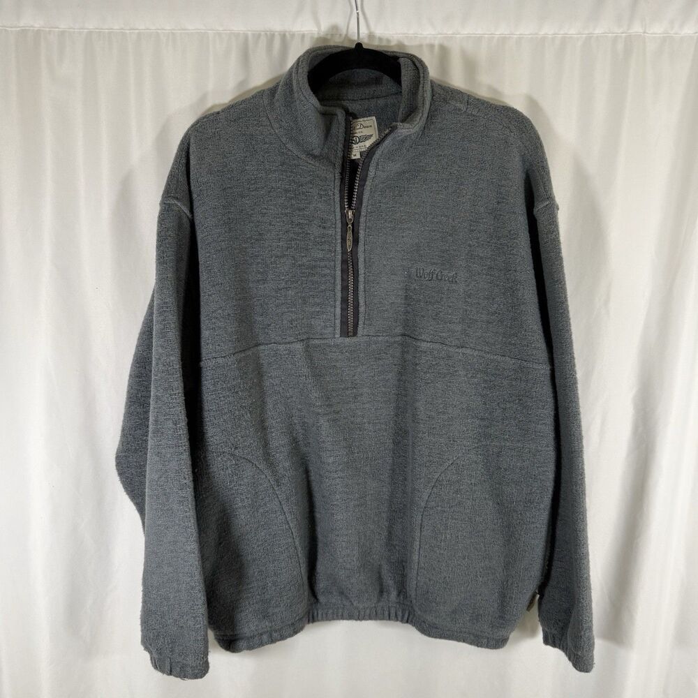 Straight Down Wolf Creek Sweater Men's Medium Fleece Pockets 1/4 Zip Long Sleeve
